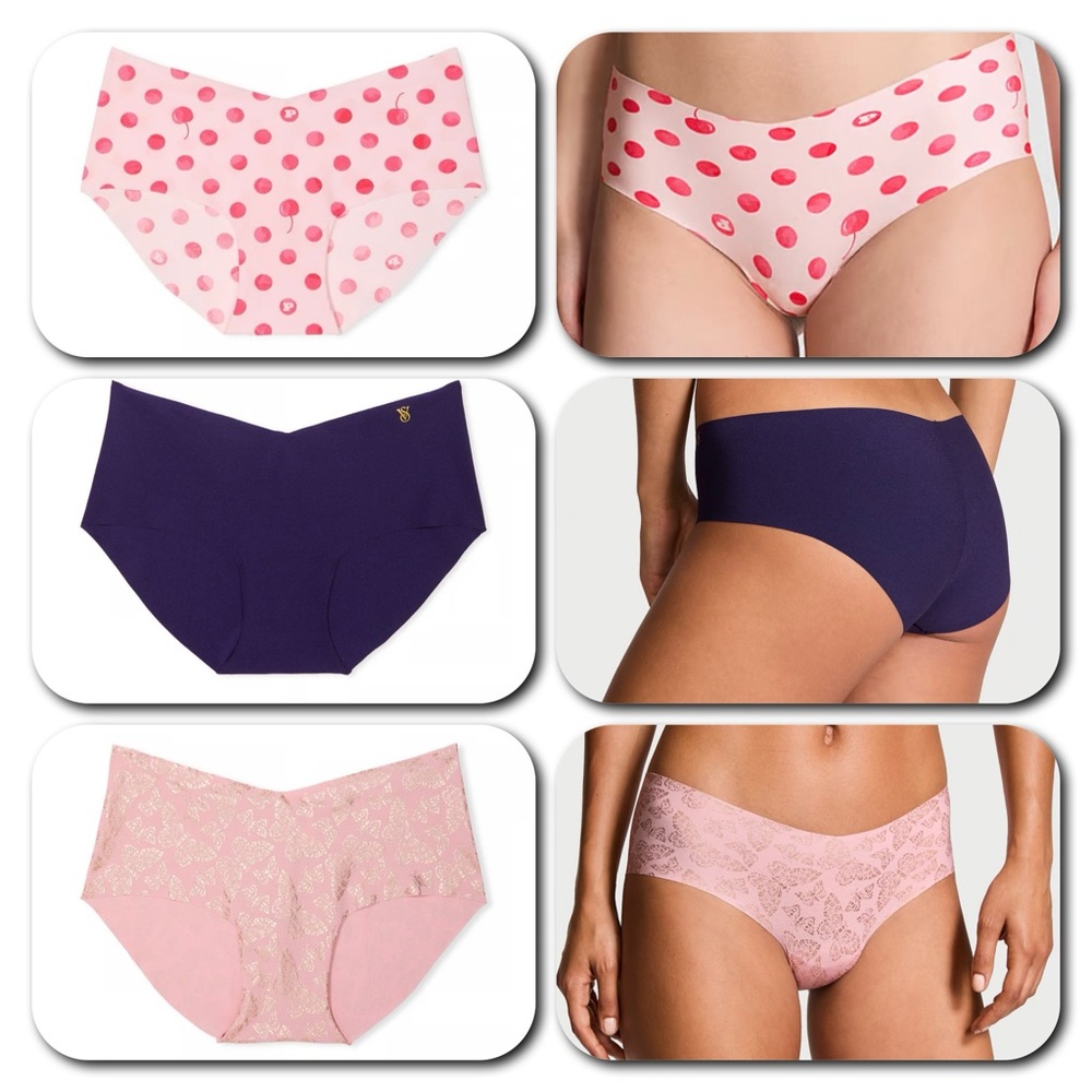 VS PINK 3pk Seamless No-show Cheeky Panties Size S Never Opened New W/tags
